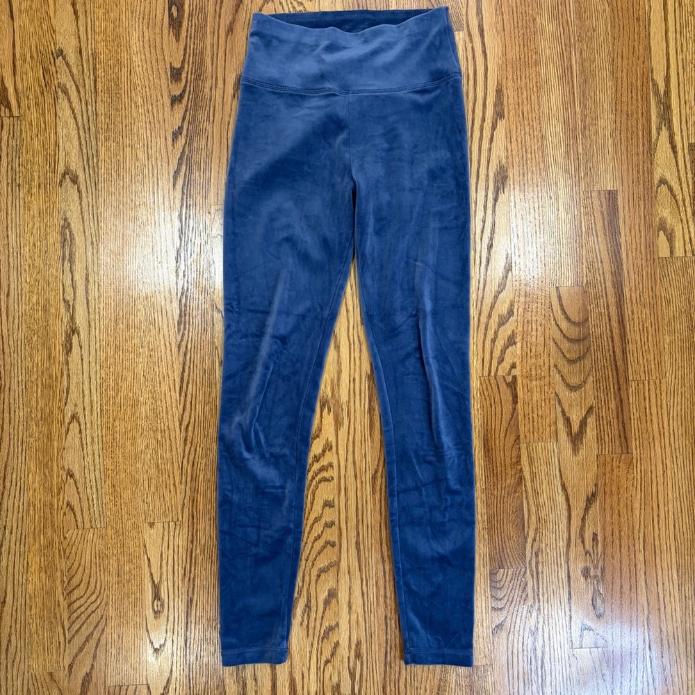 Aerie Offline Velour Blue Leggings (M)